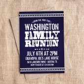 Rustic Blue Family Wiedersehen Einladung