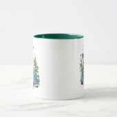 Rustic Blue Farmhouse LKW Weihnachten Tasse (Zentrum)