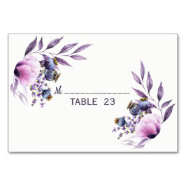 Rustic Blue Floral Country Barn Wedding Table Card Tischnummer