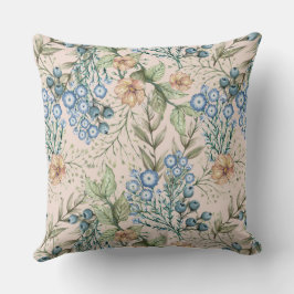 Rustic Blue Floral Farmhouse Kissen