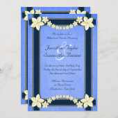 Rustic Blue Floral Wedding Probe Dinner einladen Einladung (Vorne/Hinten)