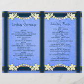 Rustic Blue Floral Wedding Program Vorlagen (Rückseite)