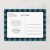 Rustic Blue Frohe Weihnachten 3 Foto Collage (Rückseite)