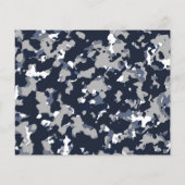 Rustic Blue Grey Camouflage Kraft Foto Save the Da (Rückseite)
