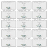 Rustic Blue Gum Eucalyptus Gastadresse Aufkleber (Vorderseite)