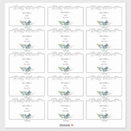 Rustic Blue Gum Eucalyptus Gastadresse Aufkleber