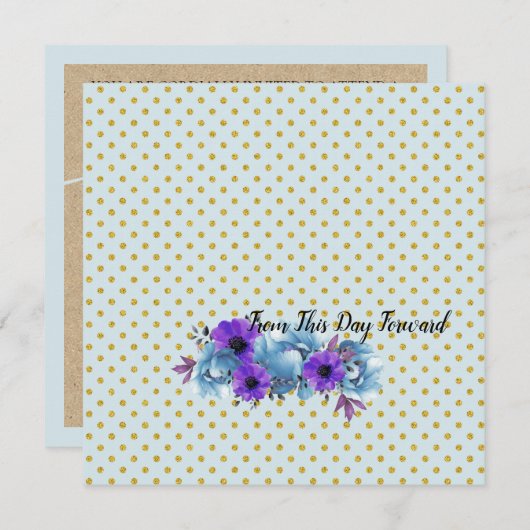 Rustic Blue Hütte Rose Hochzeitssuite Dusche Einladung (Vorne/Hinten)