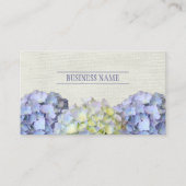 Rustic Blue Hydrangea Blume Elegant Visitenkarte (Vorderseite)