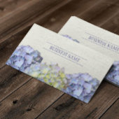 Rustic Blue Hydrangea Blume Elegant Visitenkarte