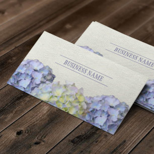 Rustic Blue Hydrangea Blume Elegant Visitenkarte