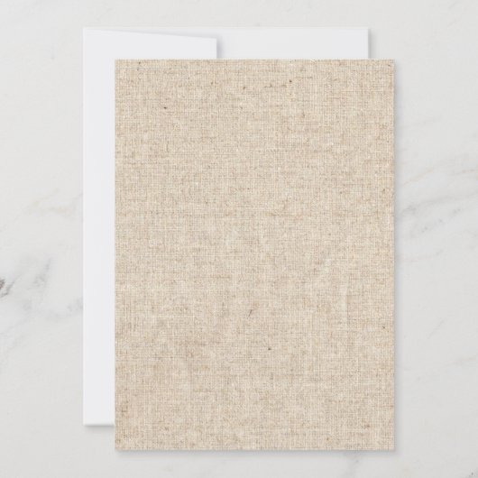 Rustic Blue Hydrangea Floral Lace & Burlap Wedding Einladung (Rückseite)