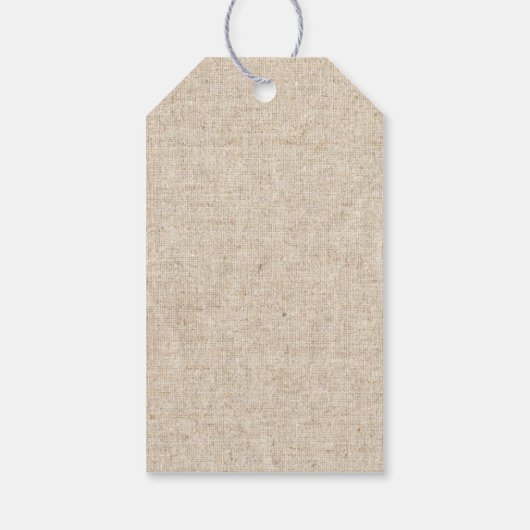 Rustic Blue Hydrangea Lace & Burlap Gastgeschenk H Geschenkanhänger (Rückseite)