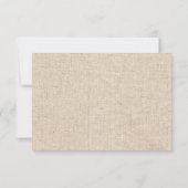 Rustic Blue Hydrangea Lace & Burlap Wedding RSVP (Rückseite)