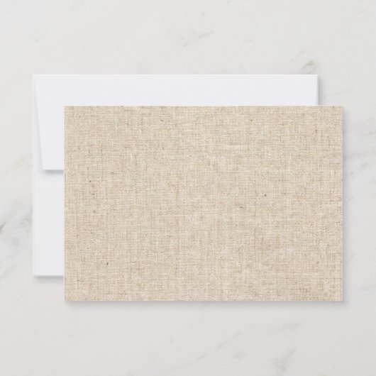 Rustic Blue Hydrangea Lace & Burlap Wedding RSVP (Rückseite)