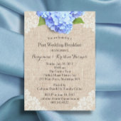 Rustic Blue Hydrangea Post Wedfast #2 Einladung