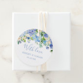 Rustic Blue Hydrangea Wassercolor Blumenhochzeit Geschenkanhänger (Beispiel)