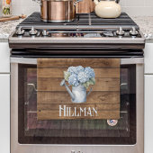 Rustic Blue Hydrangea Watering kann Personalisiert Geschirrtuch