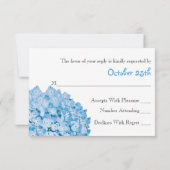 Rustic Blue Hydrangea Wedding RSVP Response Card Karte (Rückseite)