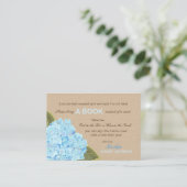 Rustic Blue Hydrangeas lesen eine Buchkarte Begleitkarte (Stehend Vorderseite)