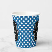 Rustic Blue I do GRILLEN Custom Wedding Monogram Pappbecher (Links)