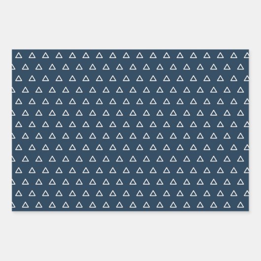 Rustic Blue Ivory Frohe Weihnachtsschneeflocke Geschenkpapier Set (Vorderseite 3)