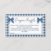 Rustic Blue Jean Denim Diaper Raffle Baby Dusche Begleitkarte (Vorderseite)