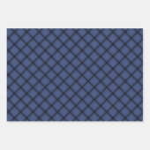 Rustic Blue Kariert Buffalo Karo Mixed Pattern Geschenkpapier Set (Vorderseite)