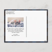 Rustic Blue Kariert Frohe Weihnachten Foto (Rückseite)