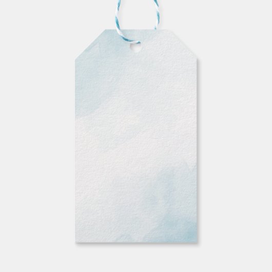 Rustic Blue Little Butterfly Danke Geschenkanhänger (Rückseite)