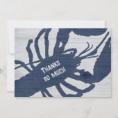 Rustic Blue Lobster Custom Vielen Dank Note Card Einladung (Vorderseite)