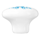 Rustic blue nature Blue Birds Vintage. Keramikknauf (Seitenansicht)