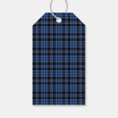 Rustic Blue Plaid Frohe Weihnachten Geschenkanhänger (Rückseite)