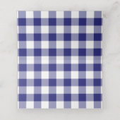 Rustic Blue Plaid Frohe Weihnachten Platzkarte (Innenseite Aufgefaltet)