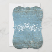 Rustic Blue Probe Dinner Einladung (Rückseite)