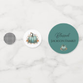 Rustic Blue Pumpkin Watercolor Table Confetti Konfetti (Vorderseiten)