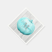 Rustic Blue Pumpkin & White Barn Wood | Custom Serviette (Ecke)