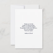 Rustic Blue Rentier Country Christmas Danke (Rückseite)