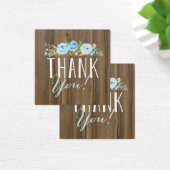 Rustic Blue Rose Wood Danke Mini Square Gefallen (Schreibtisch)