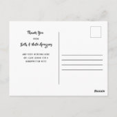 Rustic Blue Shiplap Border Wedding Foto Vielen Dan Postkarte (Rückseite)