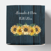 Rustic Blue Sunflower Gastgeschenk Hochzeit Box Geschenkschachtel (Oben)