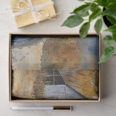 Rustic Blue Tractor White Barde Watercolor Seidenpapier (Geschenk)