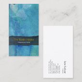 Rustic Blue Watercolor Wash - Einzelhandelskarte Visitenkarte (Vorne/Hinten)