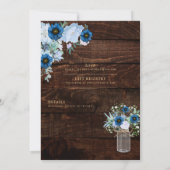 Rustic Blue Wedding Instant Digital Download Einladung (Rückseite)