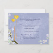 Rustic Blue Wedding Meal Choice RSVP Card Karte (Rückseite)