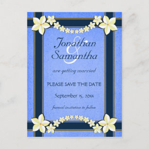 Rustic Blue Wedding speichert die Ankündigungen