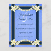 Rustic Blue Wedding speichert die Ankündigungen (Vorderseite)