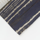 Rustic Blue White Beach Wood Text Photo Frame Fleecedecke (Ecke)