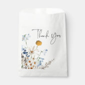 Rustic Blue Wildblumen & Daisies Brautparty Geschenktütchen (Vorderseite)