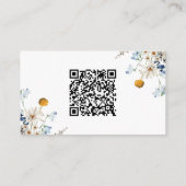 Rustic Blue Wildblumen & Daisies Duschregister Begleitkarte (Rückseite)