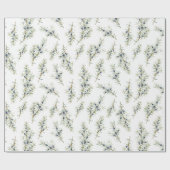 Rustic Blue Winterberry Branches Weihnachtsgeschen Geschenkpapier (Flach)